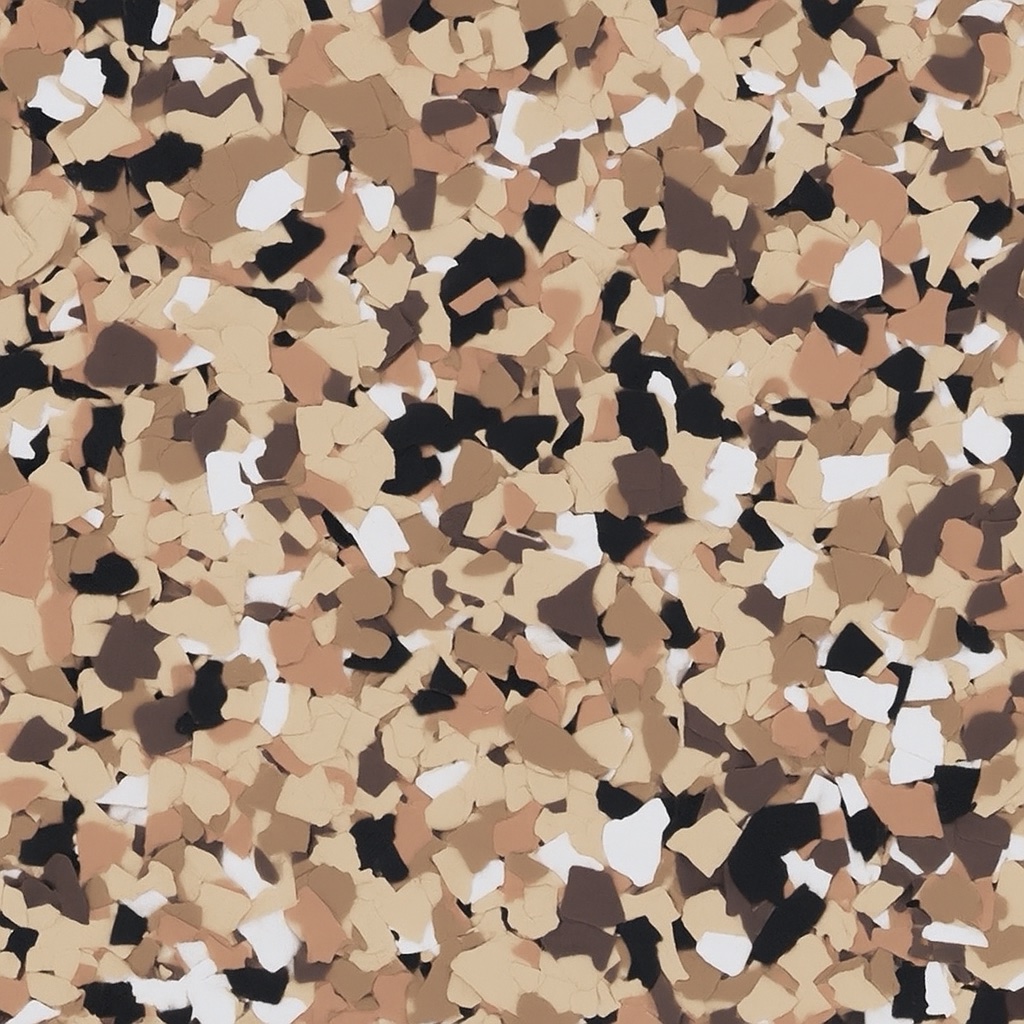 Cappucino decorative flake pattern